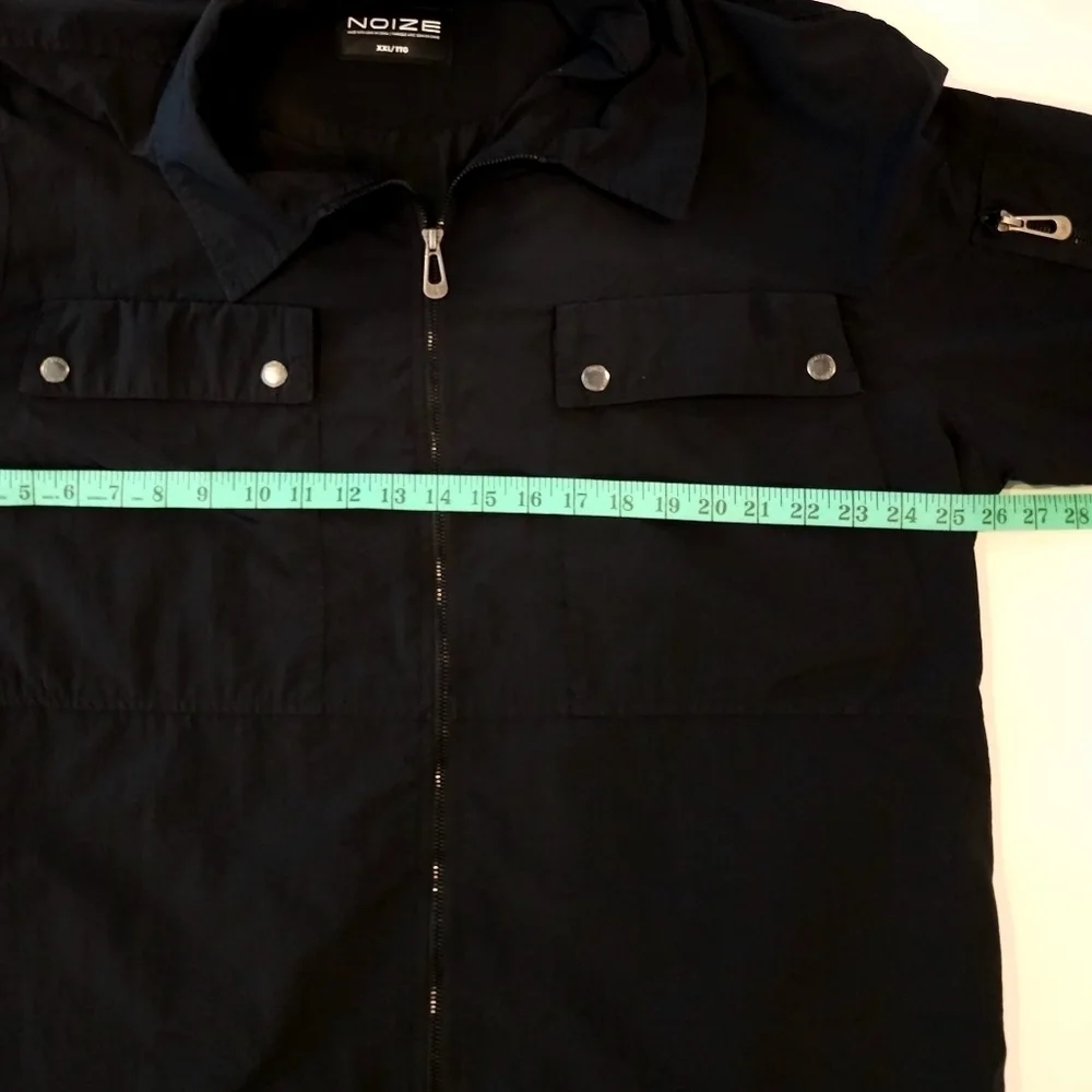 Noize Julian Minimalist Black Water-repellant Windbreaker Spring Jacket men XXL - Picture 15 of 16